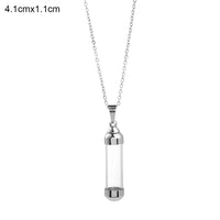 Transparent Glass Vial Necklace