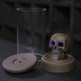 Ceramic Windproof Waterfall Backflow Led Skull Incense Burner