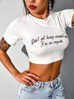 dont get horny around me i'm an empath crop top