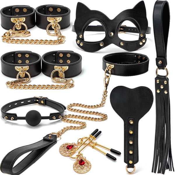 Bondage Kits Genuine Leather Restraint Set