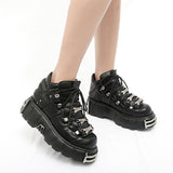 Gothic Chunky Platform Ankle Boots