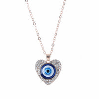 Antique 25MM 30MM 35MM Deep Sea Blue Evil Eye Pendant Necklace (FREE SHIPPING)