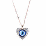 Antique 25MM 30MM 35MM Deep Sea Blue Evil Eye Pendant Necklace (FREE SHIPPING)