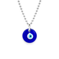 Antique 25MM 30MM 35MM Deep Sea Blue Evil Eye Pendant Necklace (FREE SHIPPING)