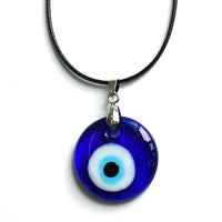 Antique 25MM 30MM 35MM Deep Sea Blue Evil Eye Pendant Necklace (FREE SHIPPING)