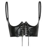 Leather Corset Goth Punk Lace-Up (FREE SHIPPING)
