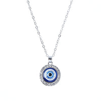 Antique 25MM 30MM 35MM Deep Sea Blue Evil Eye Pendant Necklace (FREE SHIPPING)