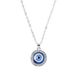 Antique 25MM 30MM 35MM Deep Sea Blue Evil Eye Pendant Necklace (FREE SHIPPING)