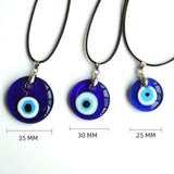 Antique 25MM 30MM 35MM Deep Sea Blue Evil Eye Pendant Necklace (FREE SHIPPING)