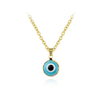 Antique 25MM 30MM 35MM Deep Sea Blue Evil Eye Pendant Necklace (FREE SHIPPING)