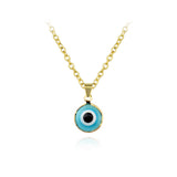 Antique 25MM 30MM 35MM Deep Sea Blue Evil Eye Pendant Necklace (FREE SHIPPING)