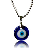 Antique 25MM 30MM 35MM Deep Sea Blue Evil Eye Pendant Necklace (FREE SHIPPING)