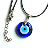 Antique 25MM 30MM 35MM Deep Sea Blue Evil Eye Pendant Necklace (FREE SHIPPING)