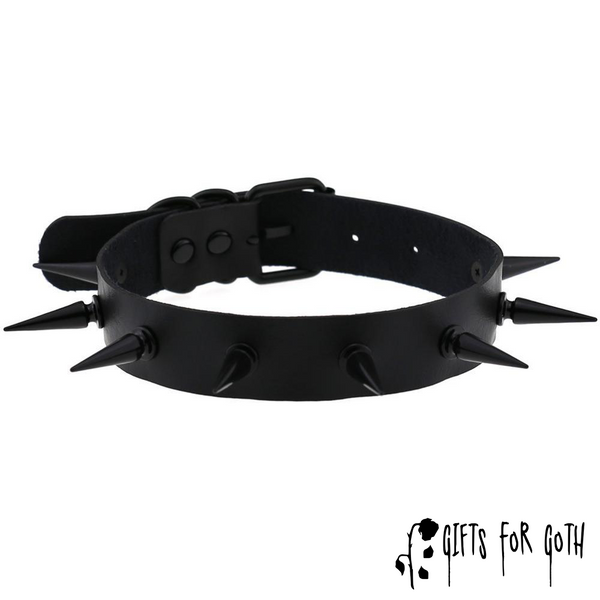 Leather Spiked Choker Collar (Colors Options)