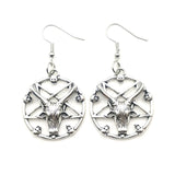 Vintage Goth pentagram earrings (FREE SHIPPING)