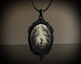 Gothic Crow Forest Charm Necklace (FREE SHIPPING)