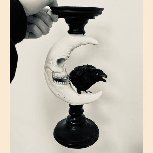 Raven Skull Horror Dark Moon