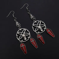 Vintage Goth pentagram earrings (FREE SHIPPING)