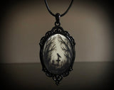 Gothic Crow Forest Charm Necklace (FREE SHIPPING)