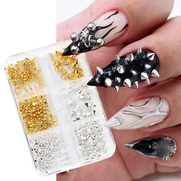 3D Nails Art Metal Charms Studs Accessories