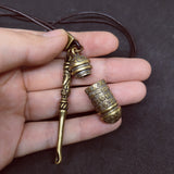 3 Styles Mini Spoon Brass Jar Pendants w/ Necklace (FREE SHIPPING)