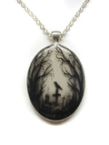 Gothic Crow Forest Charm Necklace (FREE SHIPPING)
