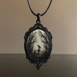 Gothic Crow Forest Charm Necklace (FREE SHIPPING)