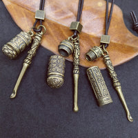 3 Styles Mini Spoon Brass Jar Pendants w/ Necklace (FREE SHIPPING)