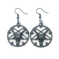 Vintage Goth pentagram earrings (FREE SHIPPING)