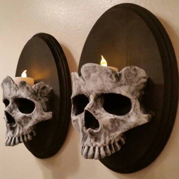 Skull Head Candle Holder