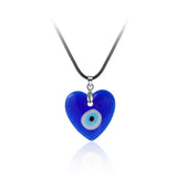 Antique 25MM 30MM 35MM Deep Sea Blue Evil Eye Pendant Necklace (FREE SHIPPING)