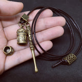 3 Styles Mini Spoon Brass Jar Pendants w/ Necklace (FREE SHIPPING)