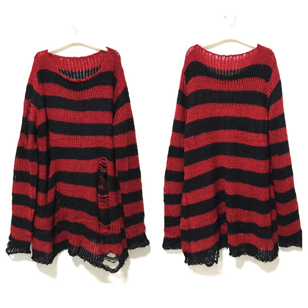 New Punk Gothic Long Sweater