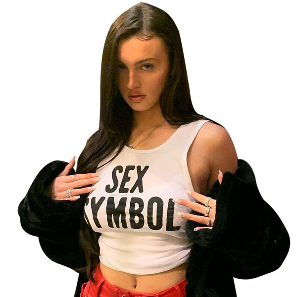 S*X SYMBOL Tank Crop Tops