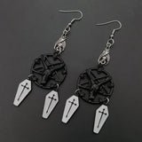 Vintage Goth pentagram earrings (FREE SHIPPING)