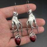 Bloody Heart Dagger Drop Earrings(FREE SHIPPING)