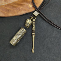 3 Styles Mini Spoon Brass Jar Pendants w/ Necklace (FREE SHIPPING)