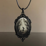 Gothic Crow Forest Charm Necklace (FREE SHIPPING)